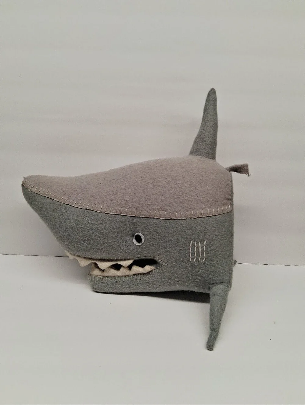 Pillowfort Gray Shark Head Plush Wall Hanging Decor 14